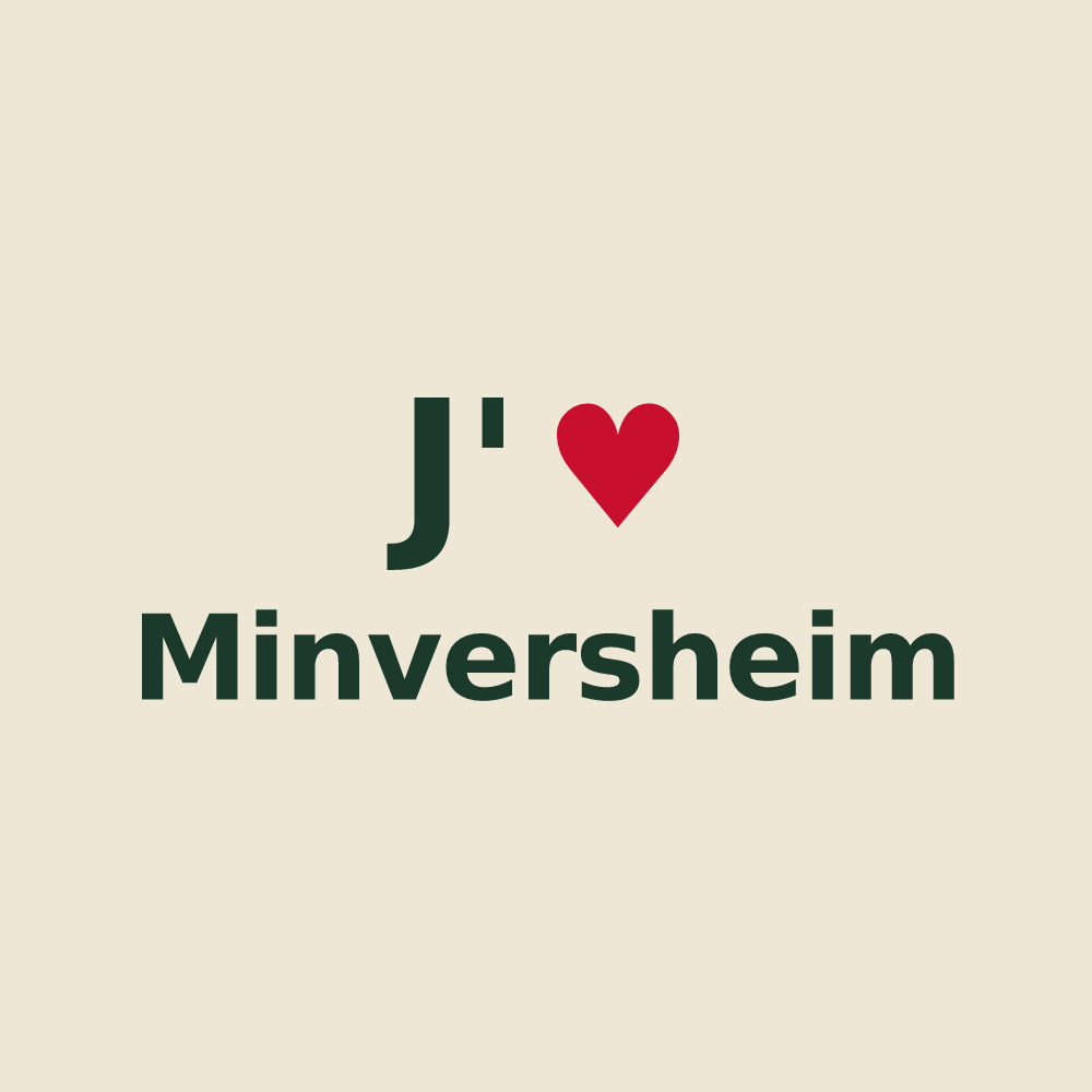 Tote bag personnalisé Minversheim — design J'aime Minversheim