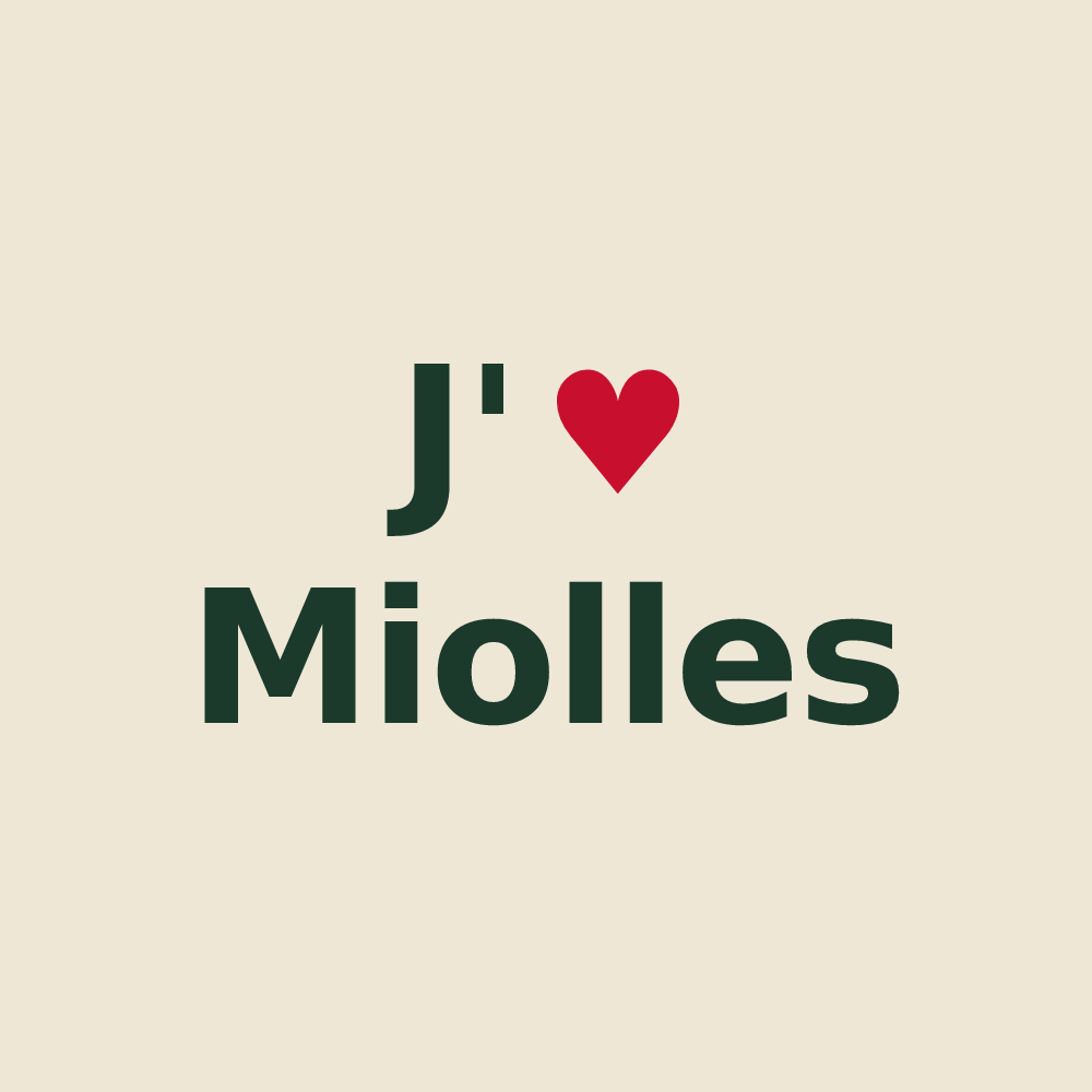 Tote bag personnalisé Miolles — design J'aime Miolles
