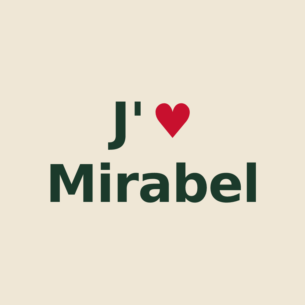 Tote bag personnalisé Mirabel — design J'aime Mirabel