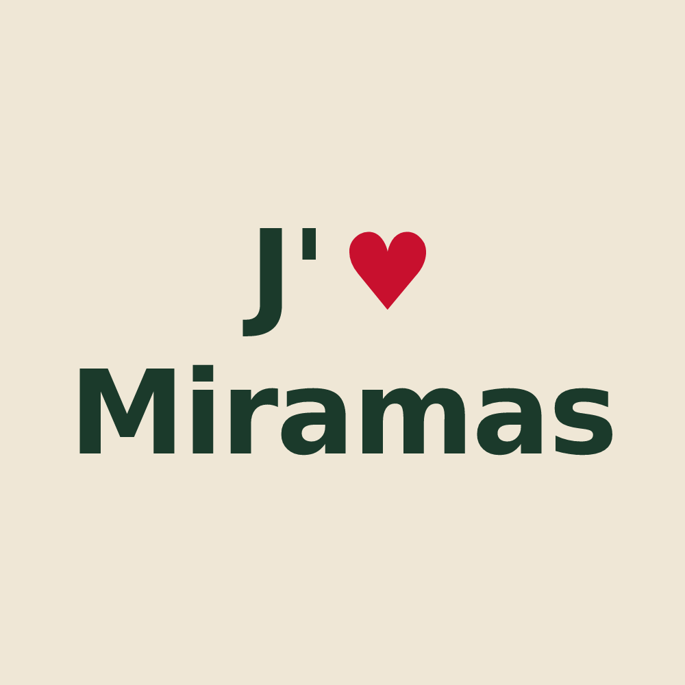 Tote bag personnalisé Miramas — design J'aime Miramas