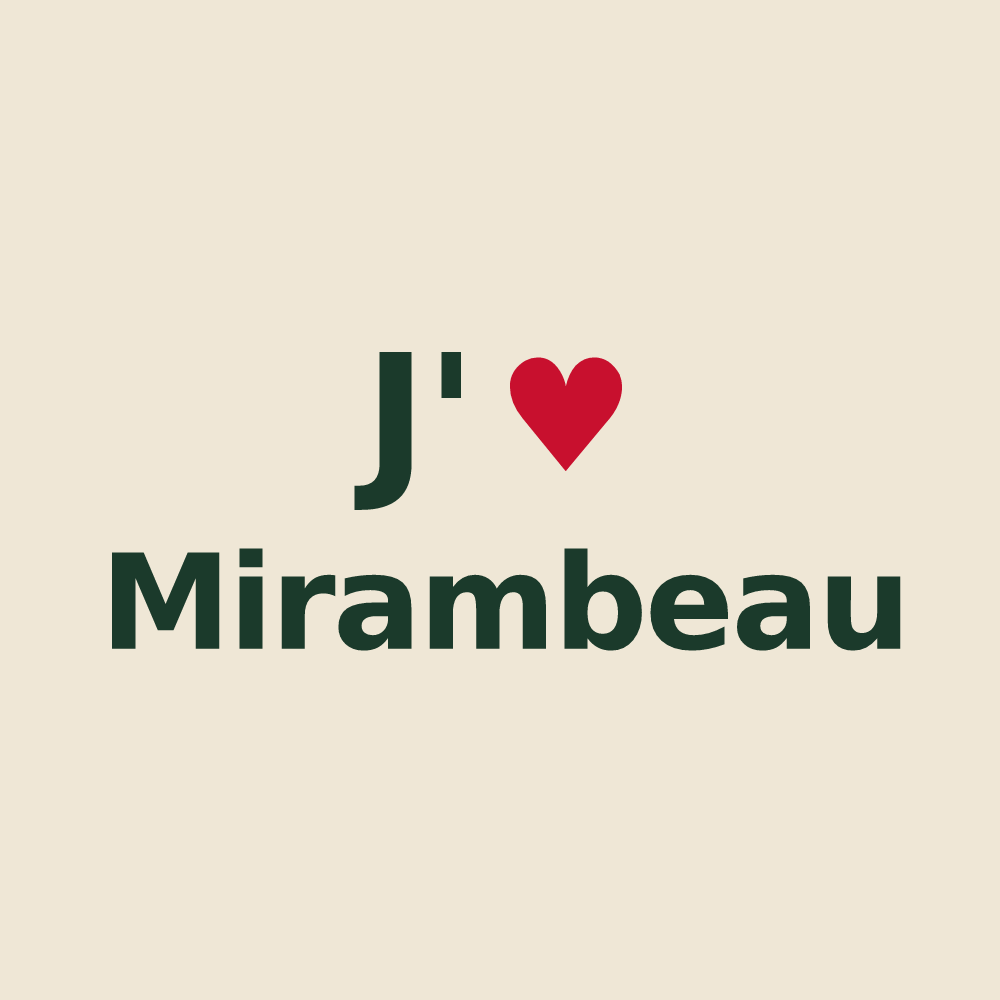 Tote bag personnalisé Mirambeau — design J'aime Mirambeau