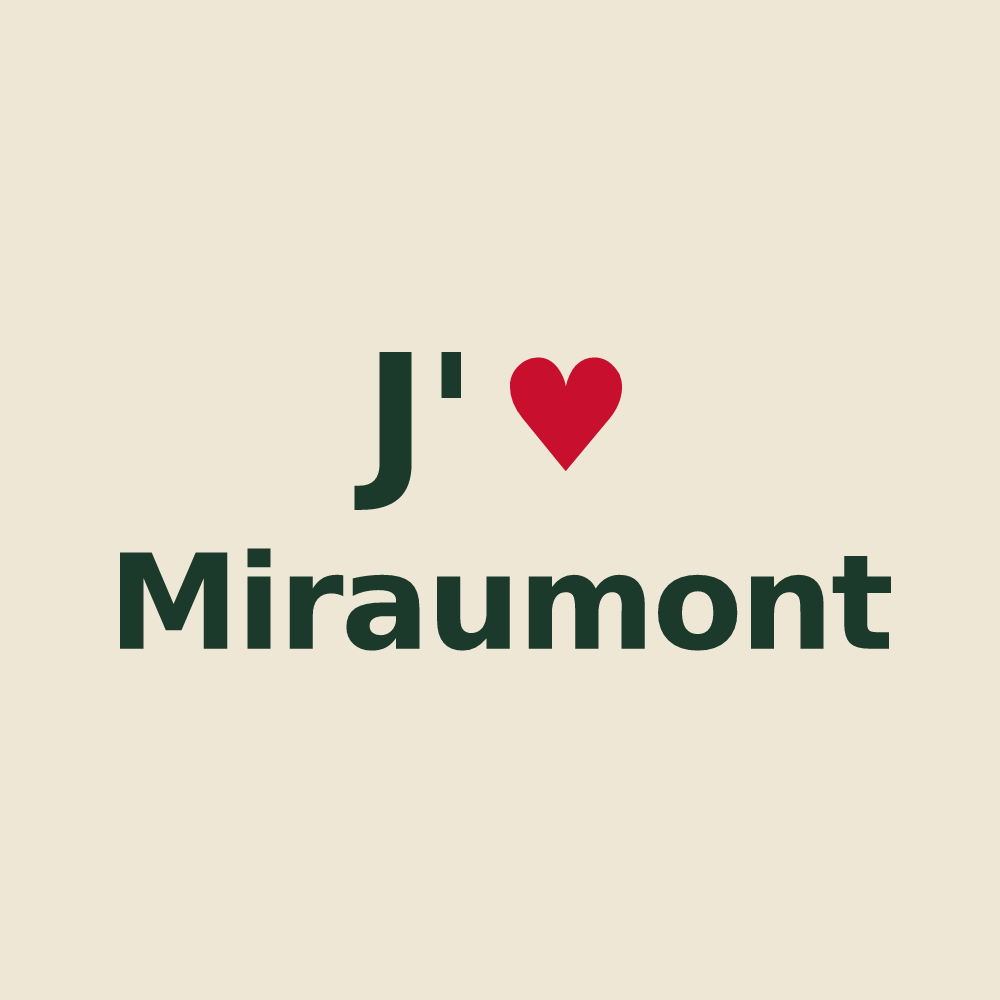 Tote bag personnalisé Miraumont — design J'aime Miraumont