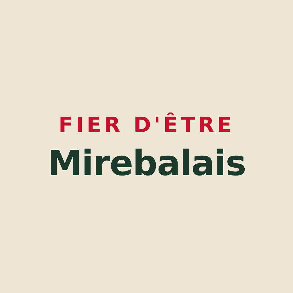 Tote bag « Fier d'être Mirebalais » — design pour Mirebeau