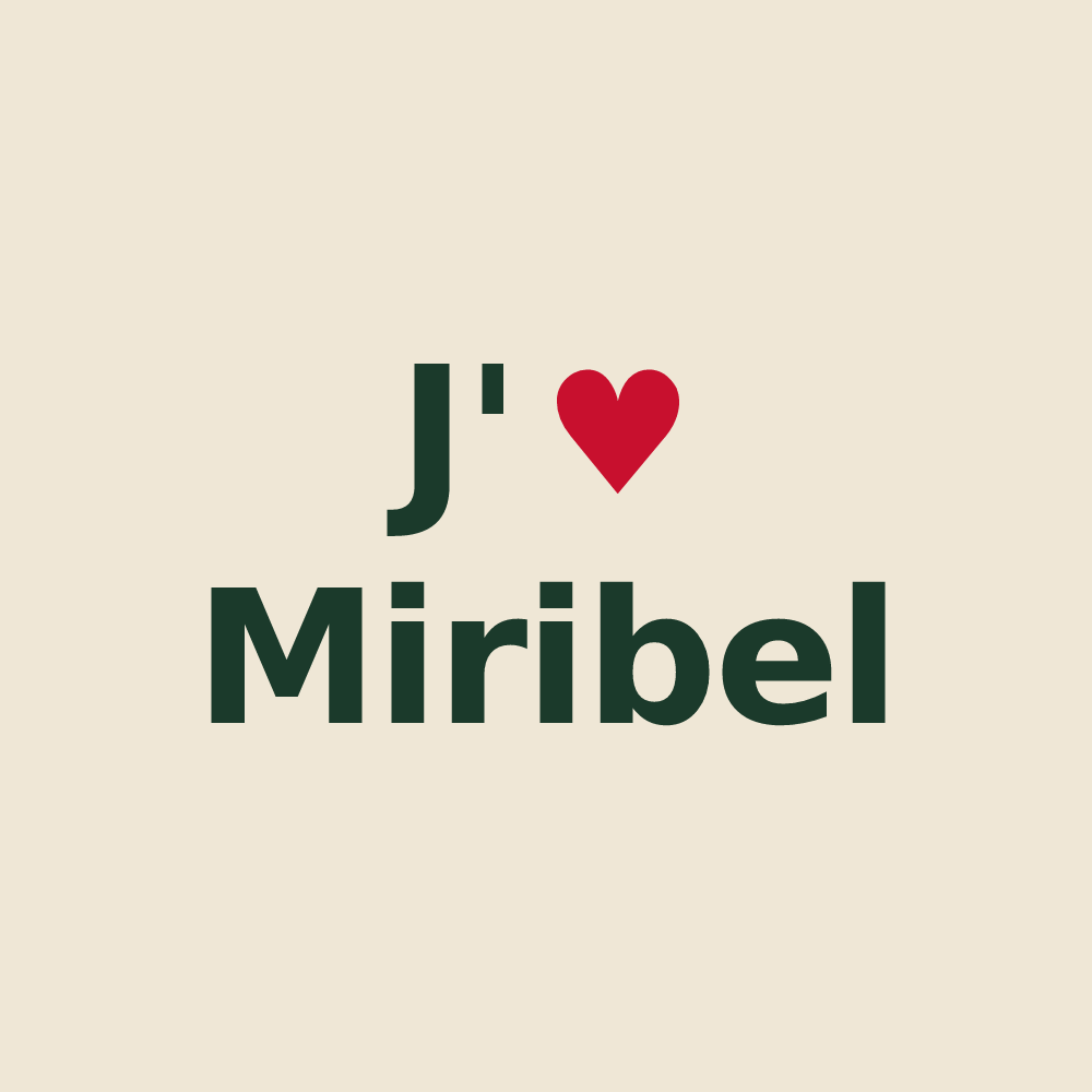 Tote bag personnalisé Miribel — design J'aime Miribel