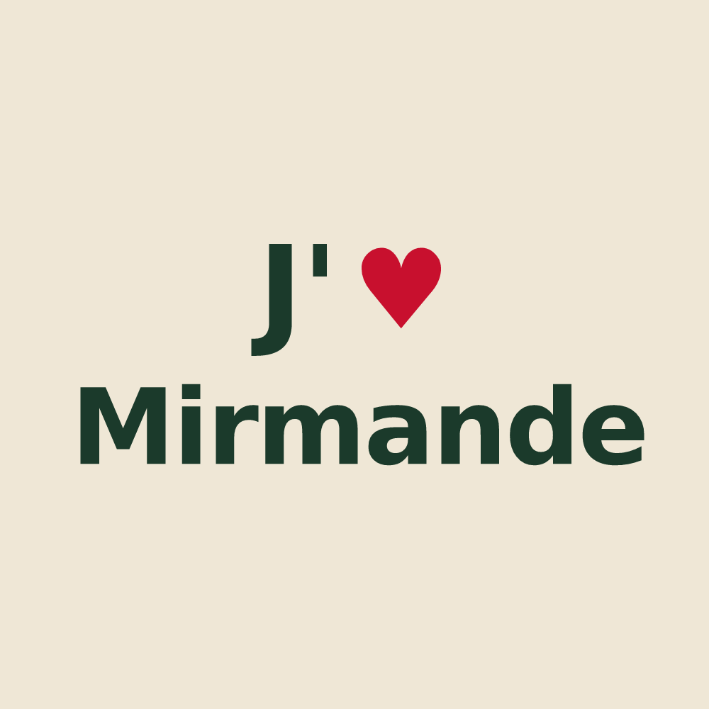Tote bag personnalisé Mirmande — design J'aime Mirmande