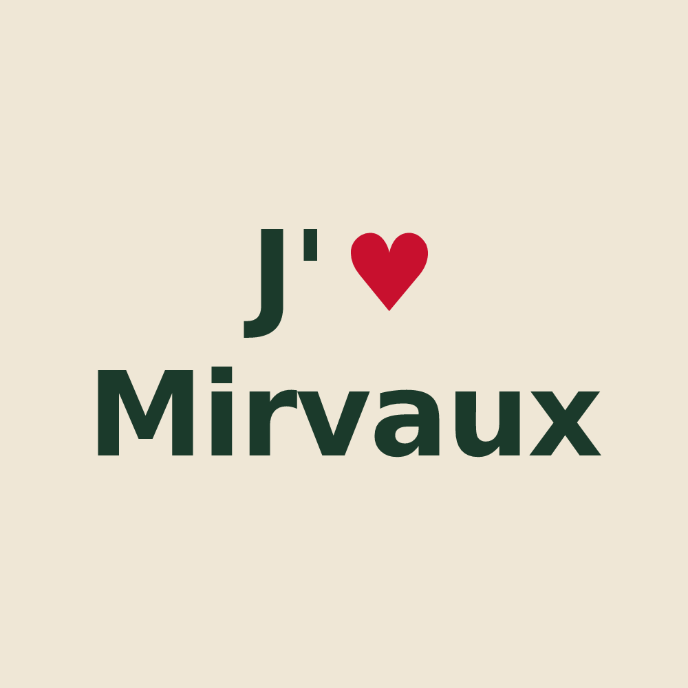 Tote bag personnalisé Mirvaux — design J'aime Mirvaux