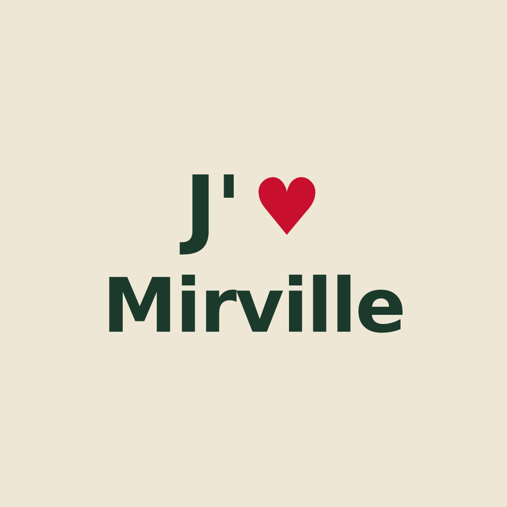 Tote bag personnalisé Mirville — design J'aime Mirville