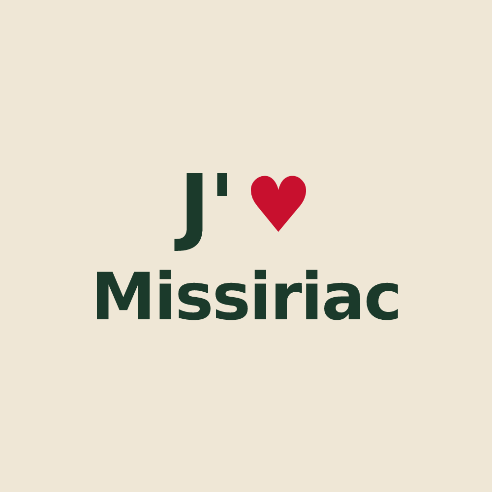 Tote bag personnalisé Missiriac — design J'aime Missiriac
