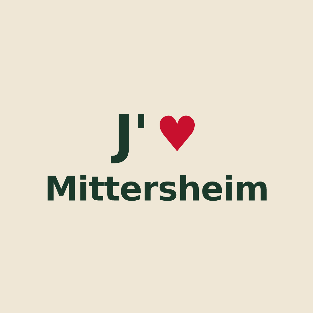 Tote bag personnalisé Mittersheim — design J'aime Mittersheim