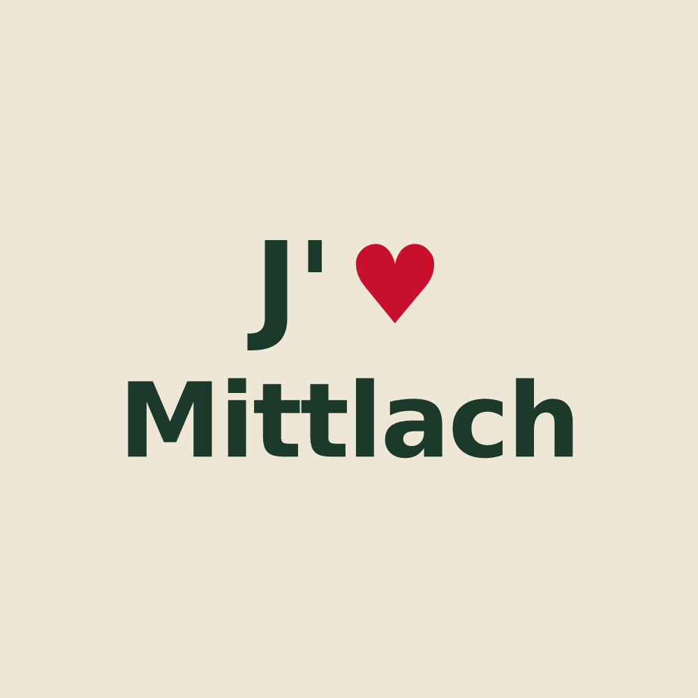 Tote bag personnalisé Mittlach — design J'aime Mittlach