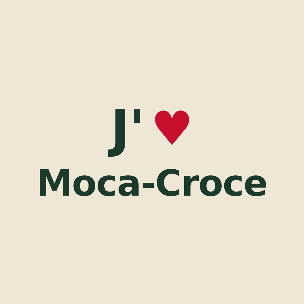 Tote bag personnalisé Moca-Croce — design J'aime Moca-Croce
