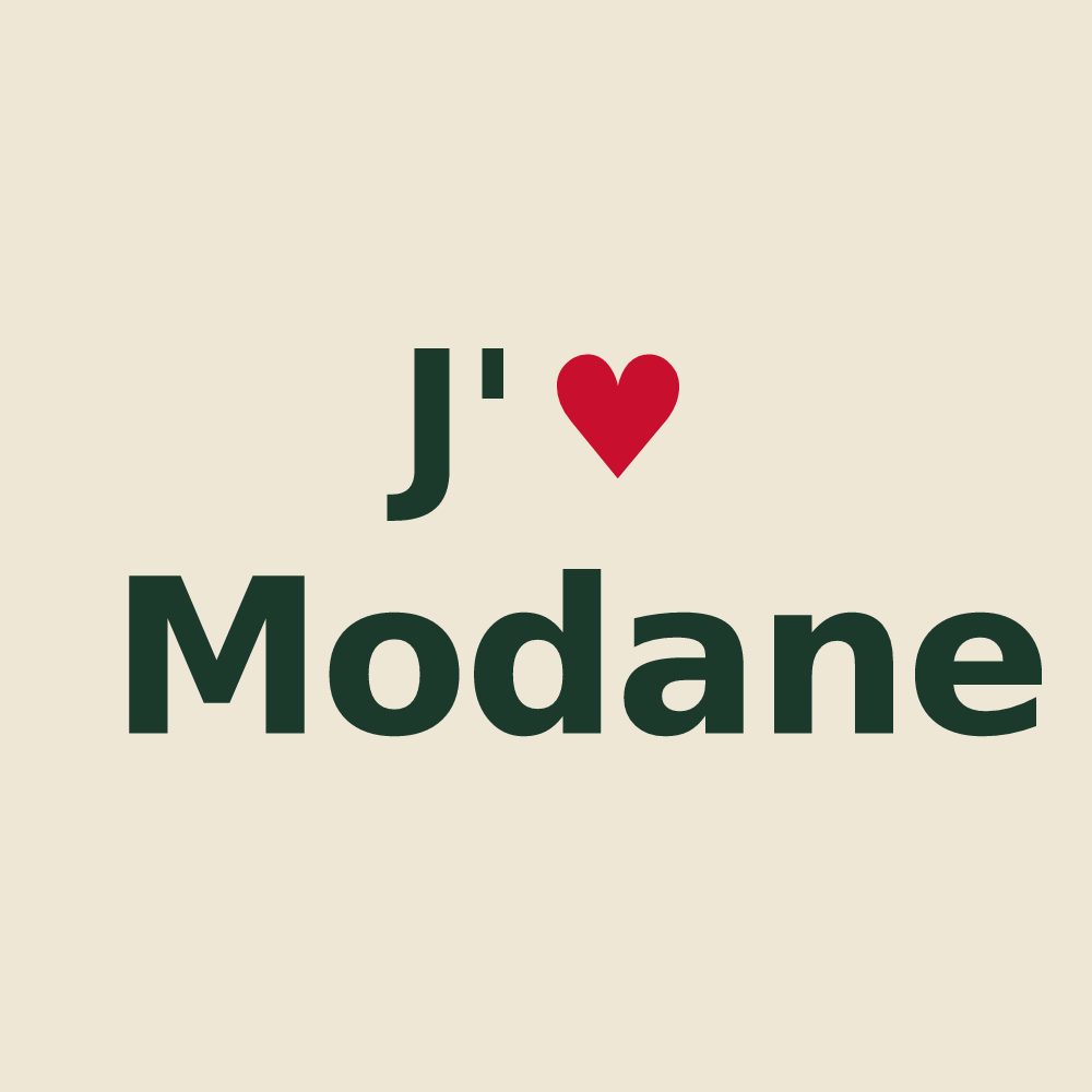 Tote bag personnalisé Modane — design J'aime Modane