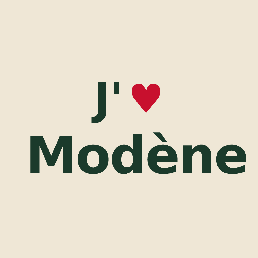 Tote bag personnalisé Modène — design J'aime Modène