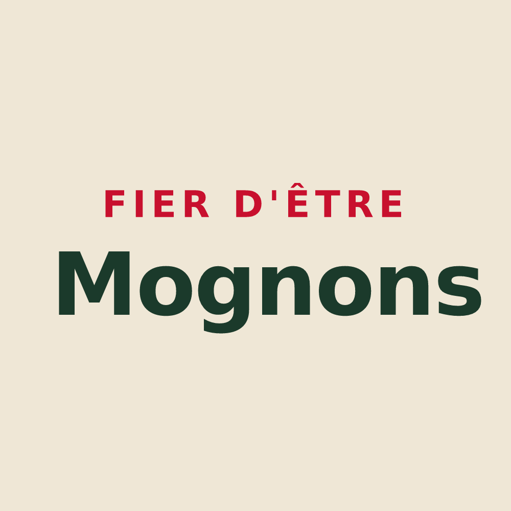 Tote bag « Fier d'être Mognons » — design pour Mogneneins
