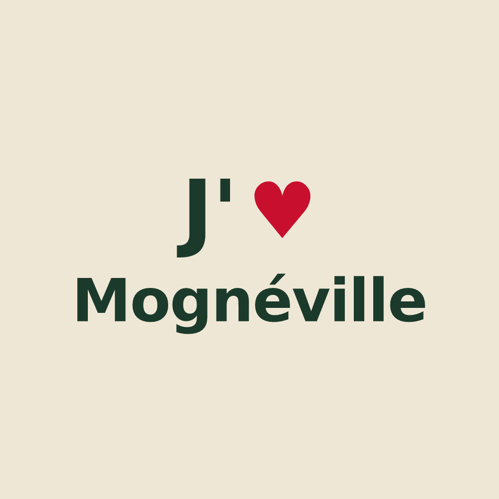 Tote bag personnalisé Mognéville — design J'aime Mognéville