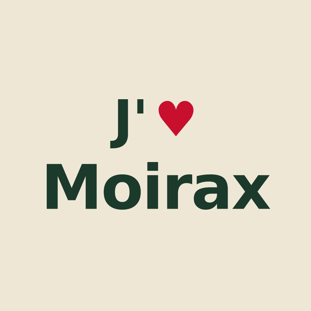 Tote bag personnalisé Moirax — design J'aime Moirax