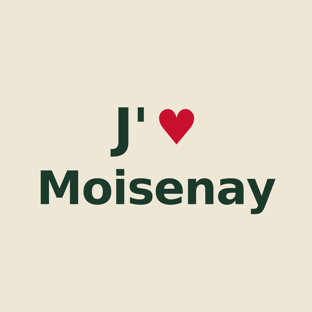 Tote bag personnalisé Moisenay — design J'aime Moisenay