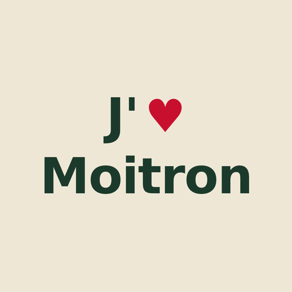 Tote bag personnalisé Moitron — design J'aime Moitron