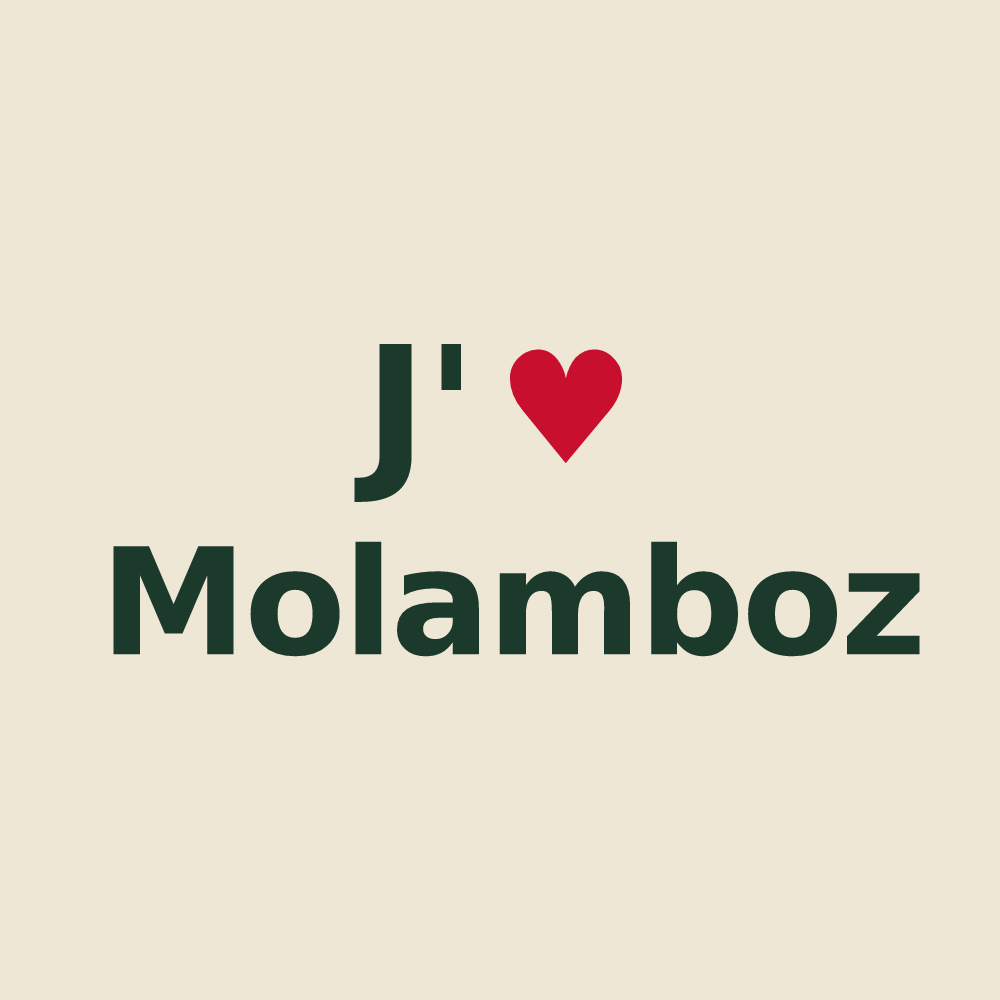 Tote bag personnalisé Molamboz — design J'aime Molamboz