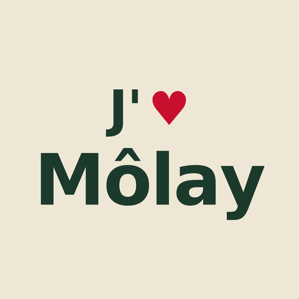 Tote bag personnalisé Môlay — design J'aime Môlay