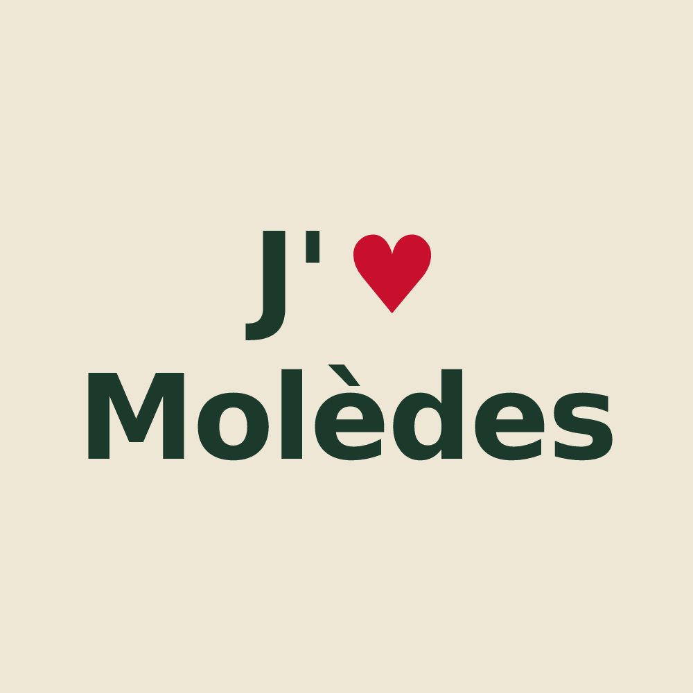 Tote bag personnalisé Molèdes — design J'aime Molèdes