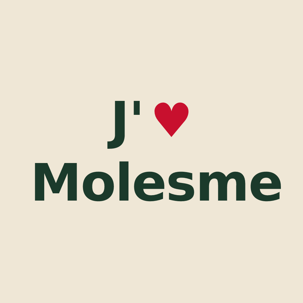 Tote bag personnalisé Molesme — design J'aime Molesme