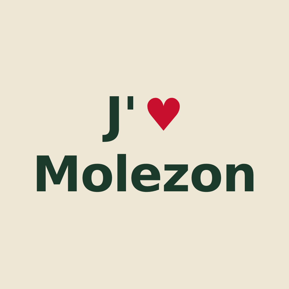 Tote bag personnalisé Molezon — design J'aime Molezon