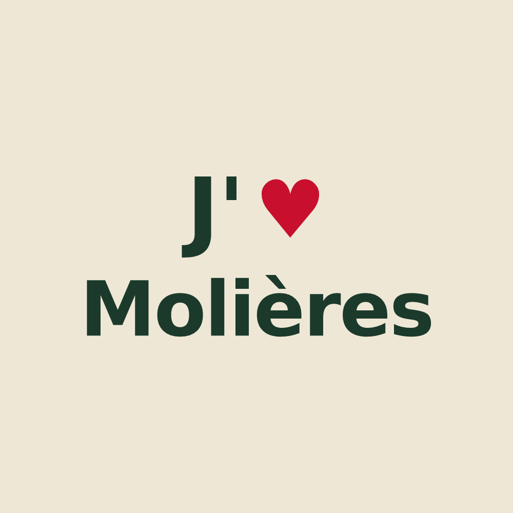 Tote bag personnalisé Molières — design J'aime Molières
