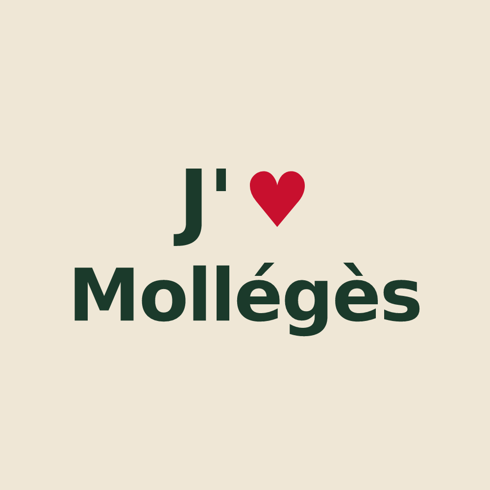 Tote bag personnalisé Mollégès — design J'aime Mollégès