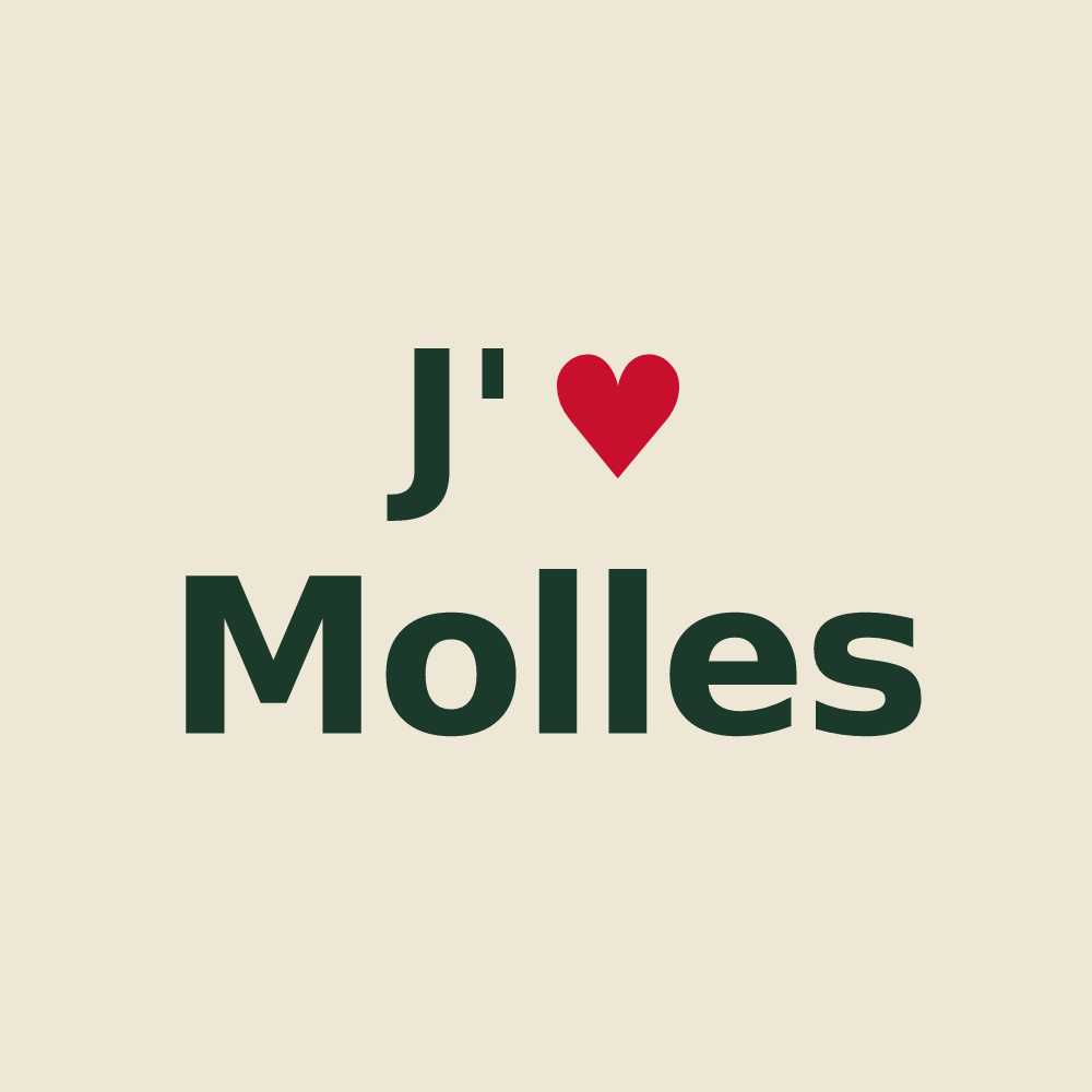 Tote bag personnalisé Molles — design J'aime Molles