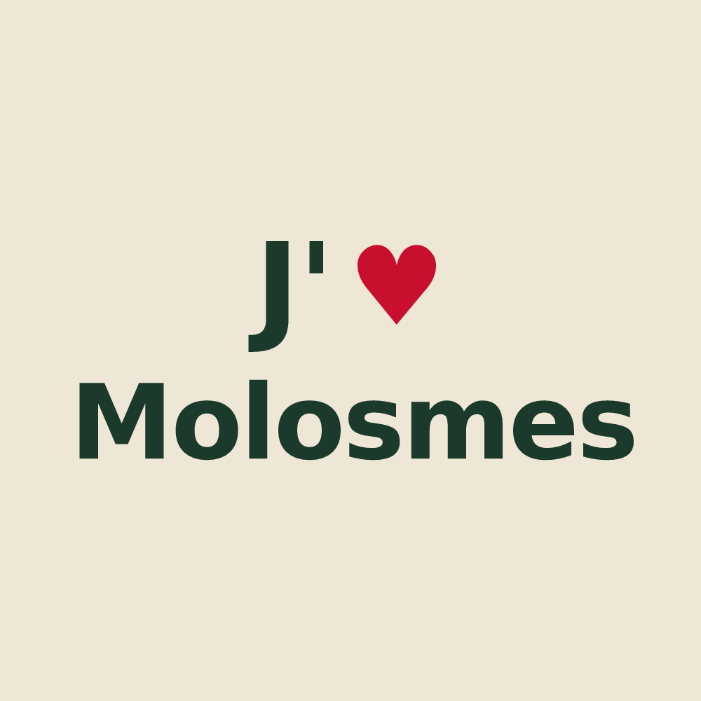 Tote bag personnalisé Molosmes — design J'aime Molosmes