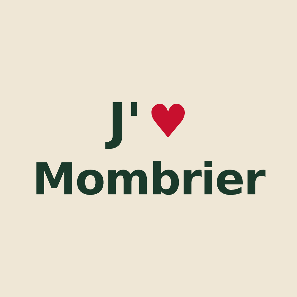 Tote bag personnalisé Mombrier — design J'aime Mombrier
