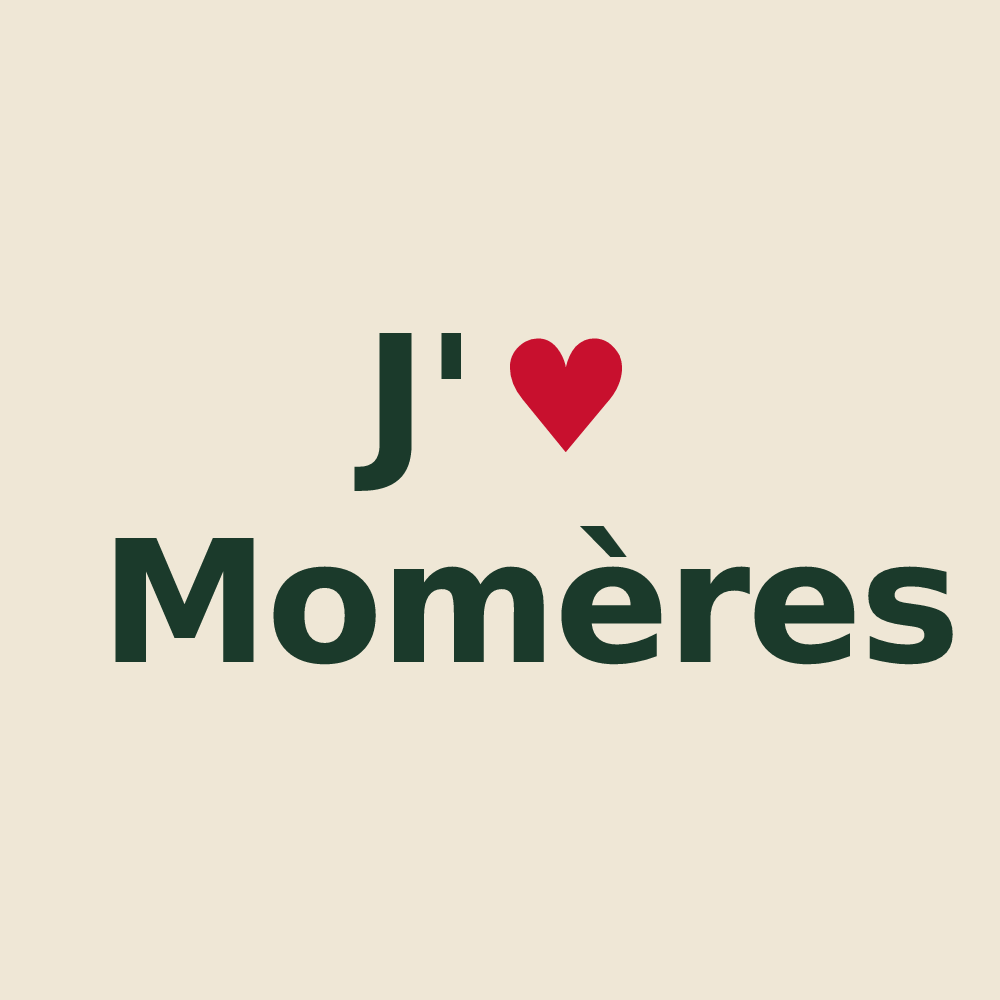 Tote bag personnalisé Momères — design J'aime Momères
