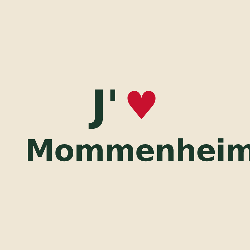 Tote bag personnalisé Mommenheim — design J'aime Mommenheim