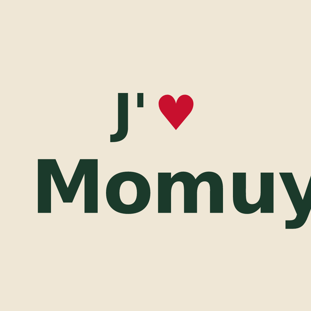 Tote bag personnalisé Momuy — design J'aime Momuy