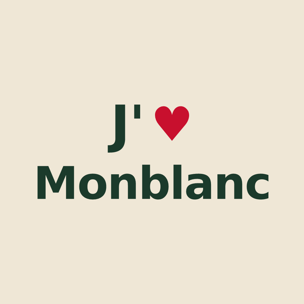 Tote bag personnalisé Monblanc — design J'aime Monblanc