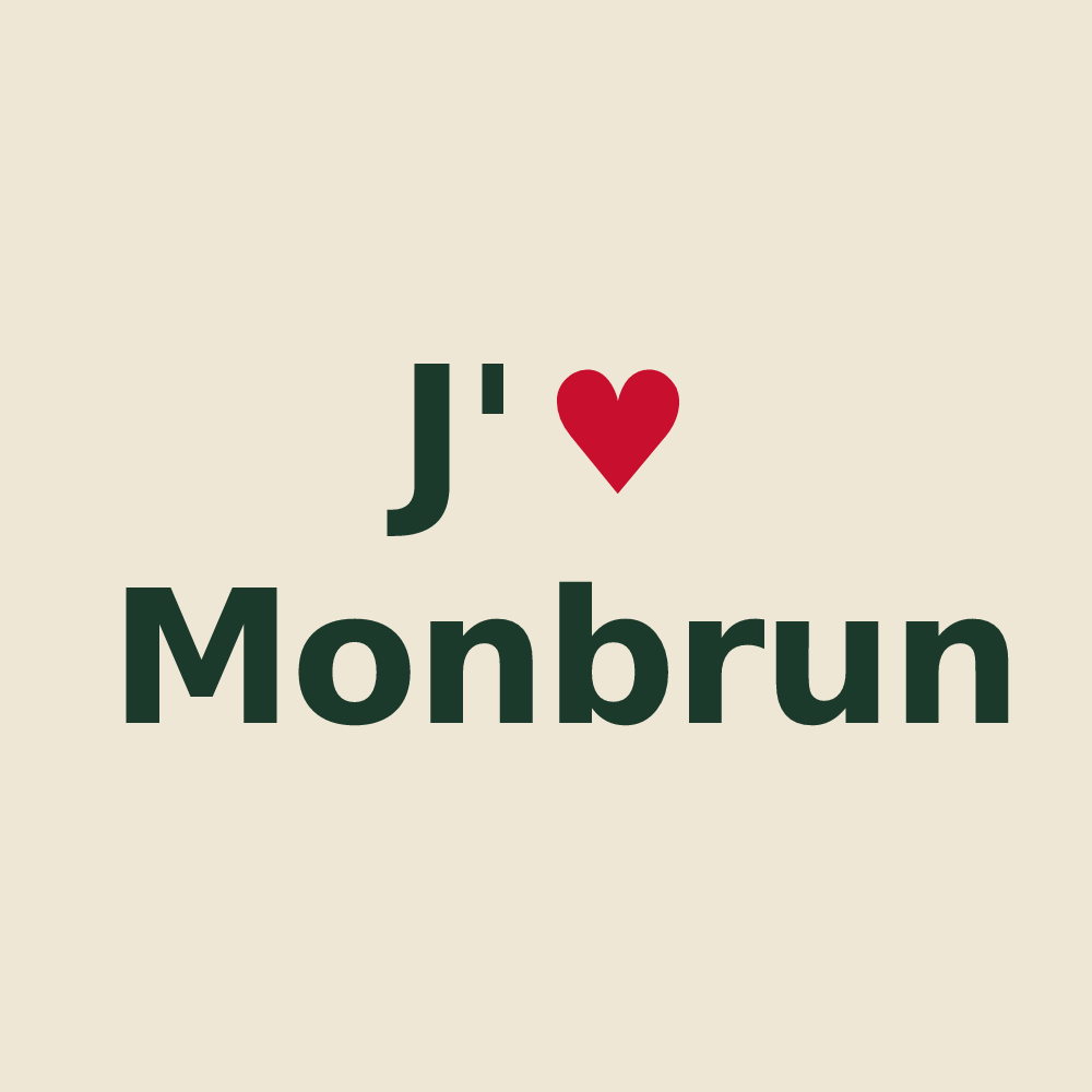 Tote bag personnalisé Monbrun — design J'aime Monbrun
