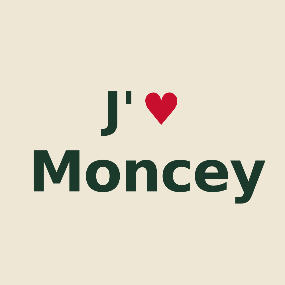 Tote bag personnalisé Moncey — design J'aime Moncey