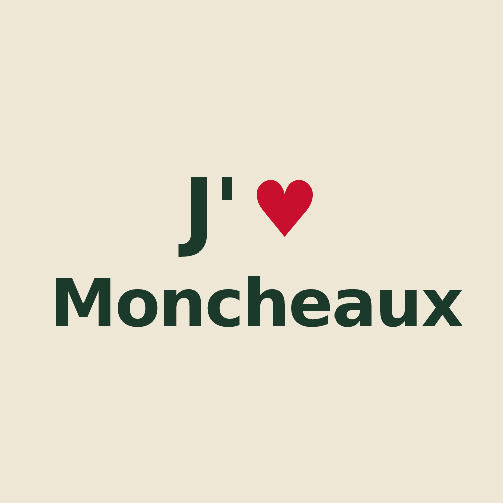 Tote bag personnalisé Moncheaux — design « J'aime Moncheaux » imprimé sur le tote bag