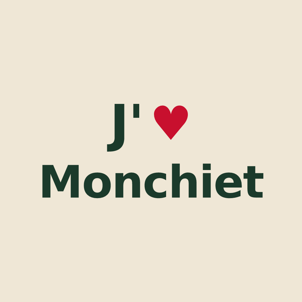 Tote bag personnalisé Monchiet — design J'aime Monchiet