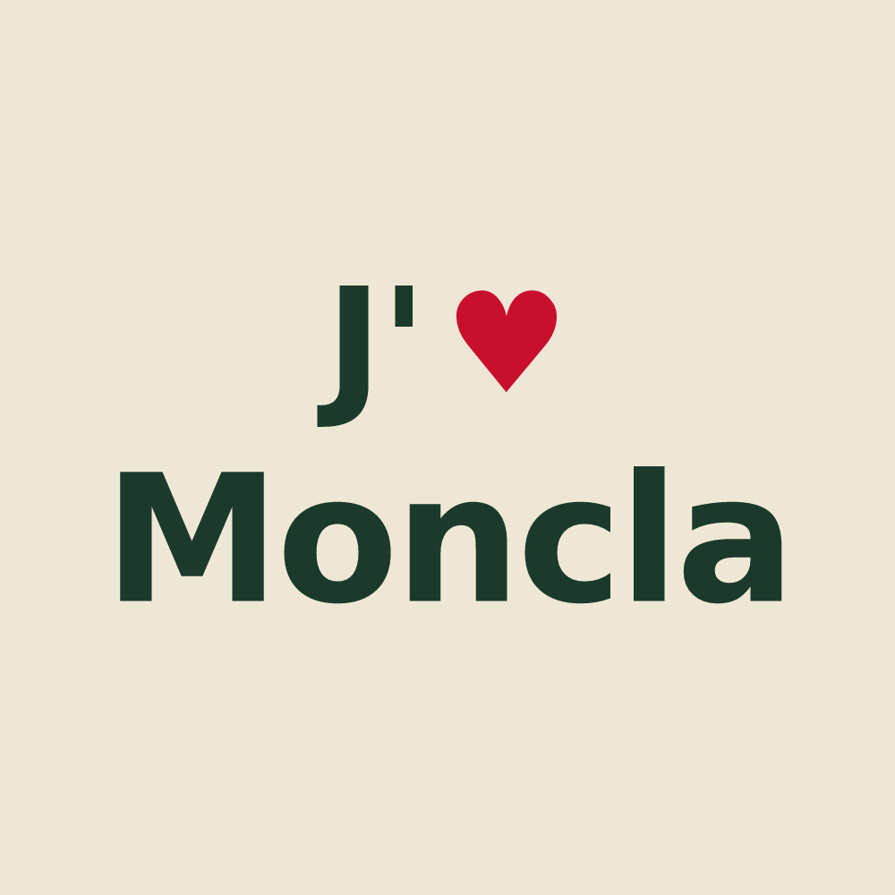 Tote bag personnalisé Moncla — design J'aime Moncla