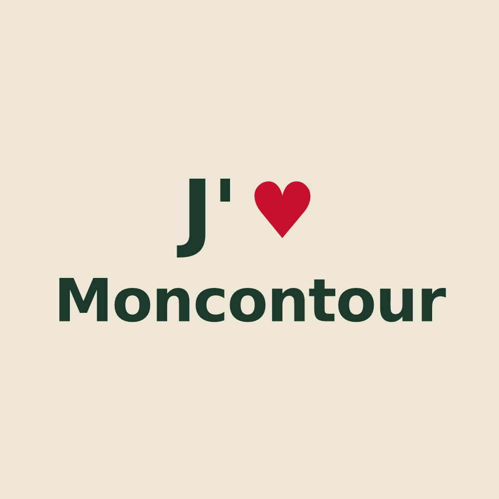Tote bag personnalisé Moncontour — design J'aime Moncontour