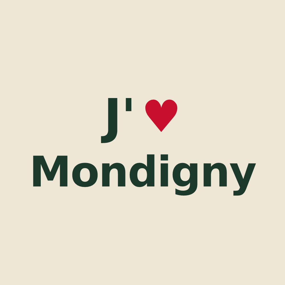 Tote bag personnalisé Mondigny — design J'aime Mondigny