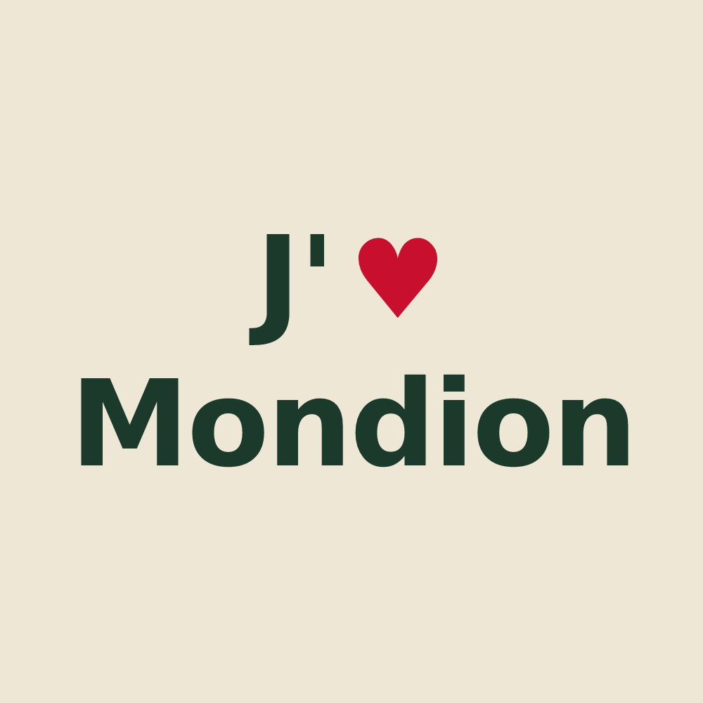 Tote bag personnalisé Mondion — design J'aime Mondion