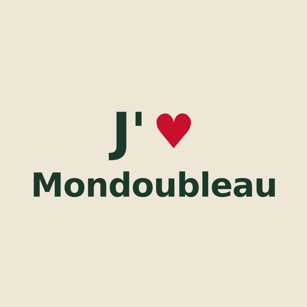 Tote bag personnalisé Mondoubleau — design J'aime Mondoubleau