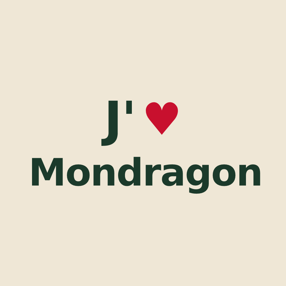 Tote bag personnalisé Mondragon — design J'aime Mondragon