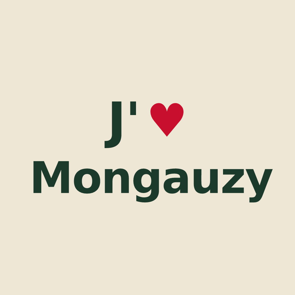 Tote bag personnalisé Mongauzy — design J'aime Mongauzy