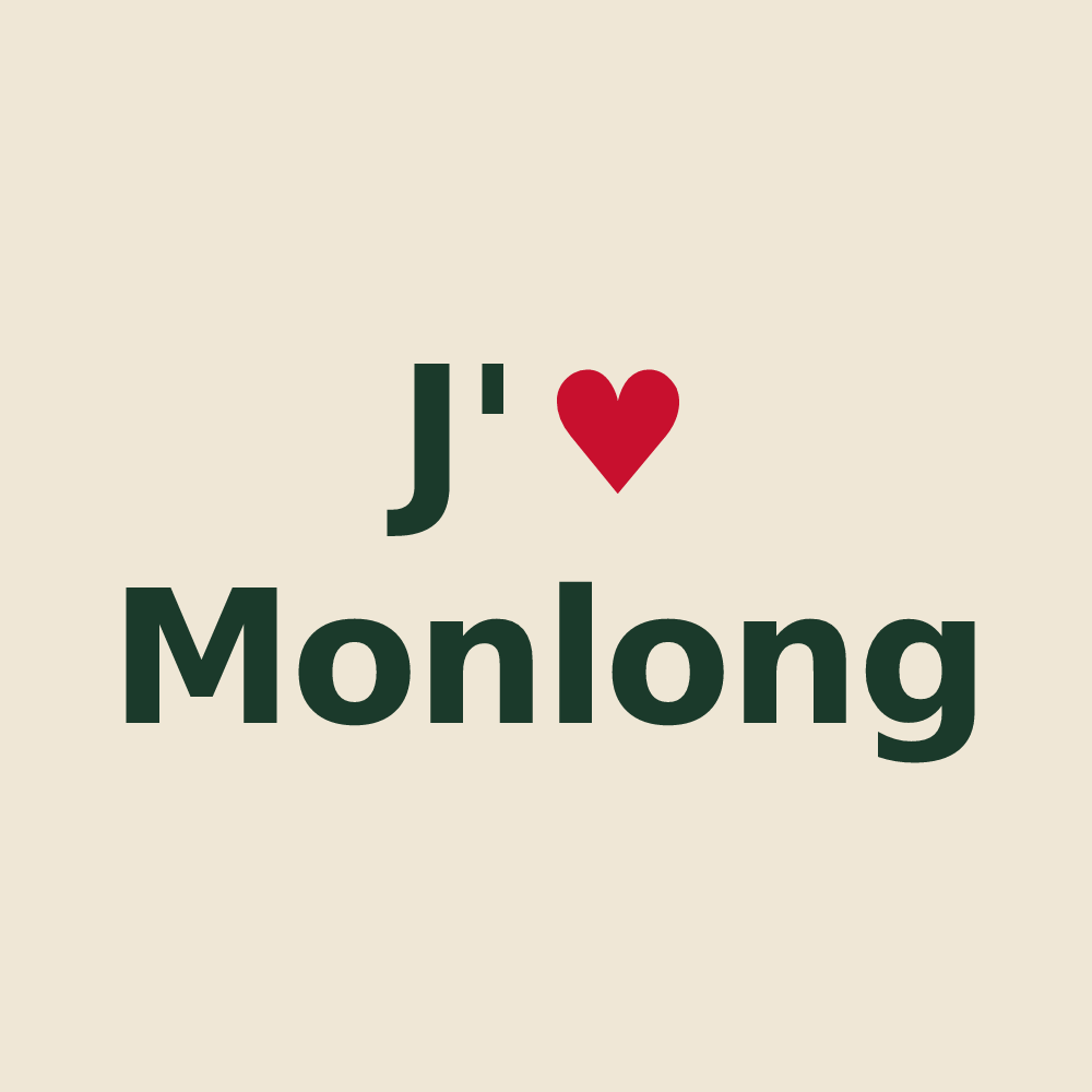 Tote bag personnalisé Monlong — design J'aime Monlong