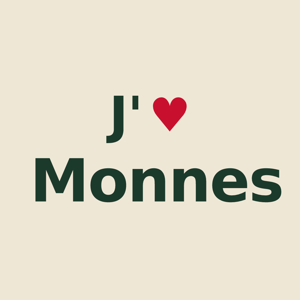 Tote bag personnalisé Monnes — design J'aime Monnes