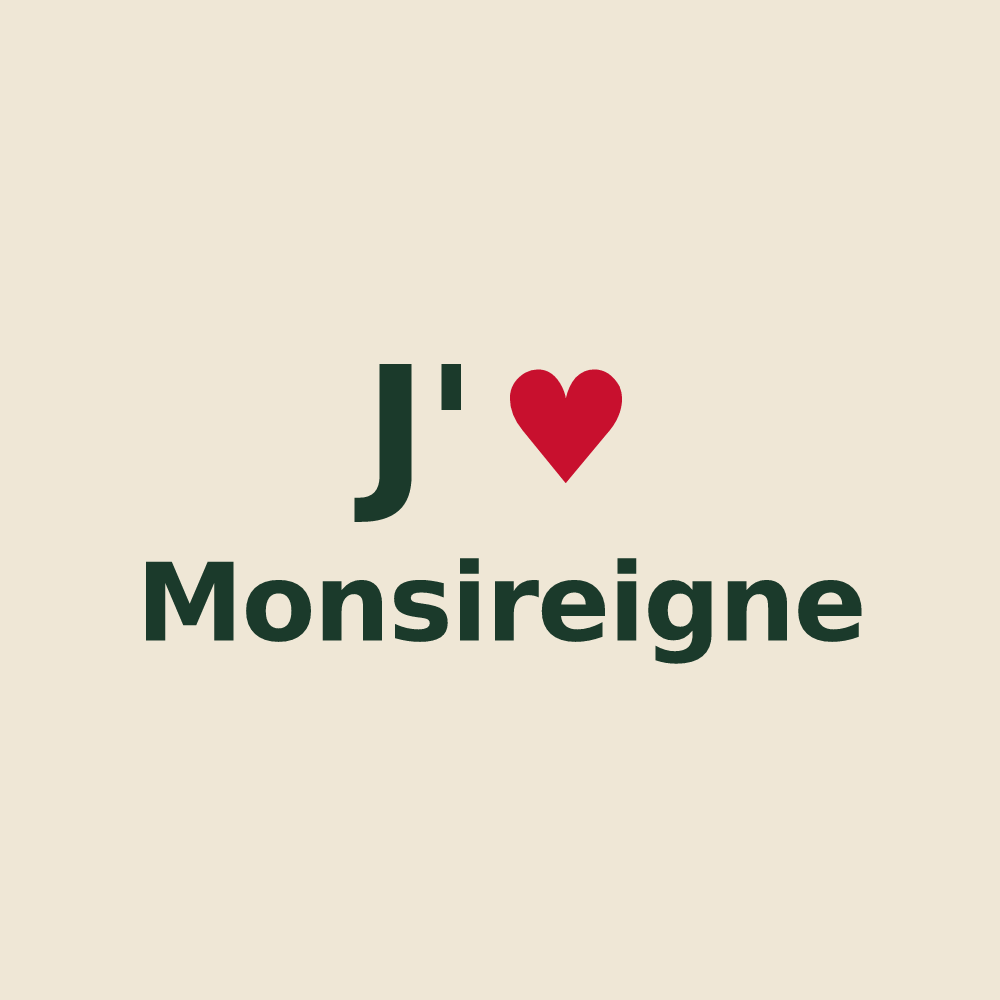 Tote bag personnalisé Monsireigne — design J'aime Monsireigne